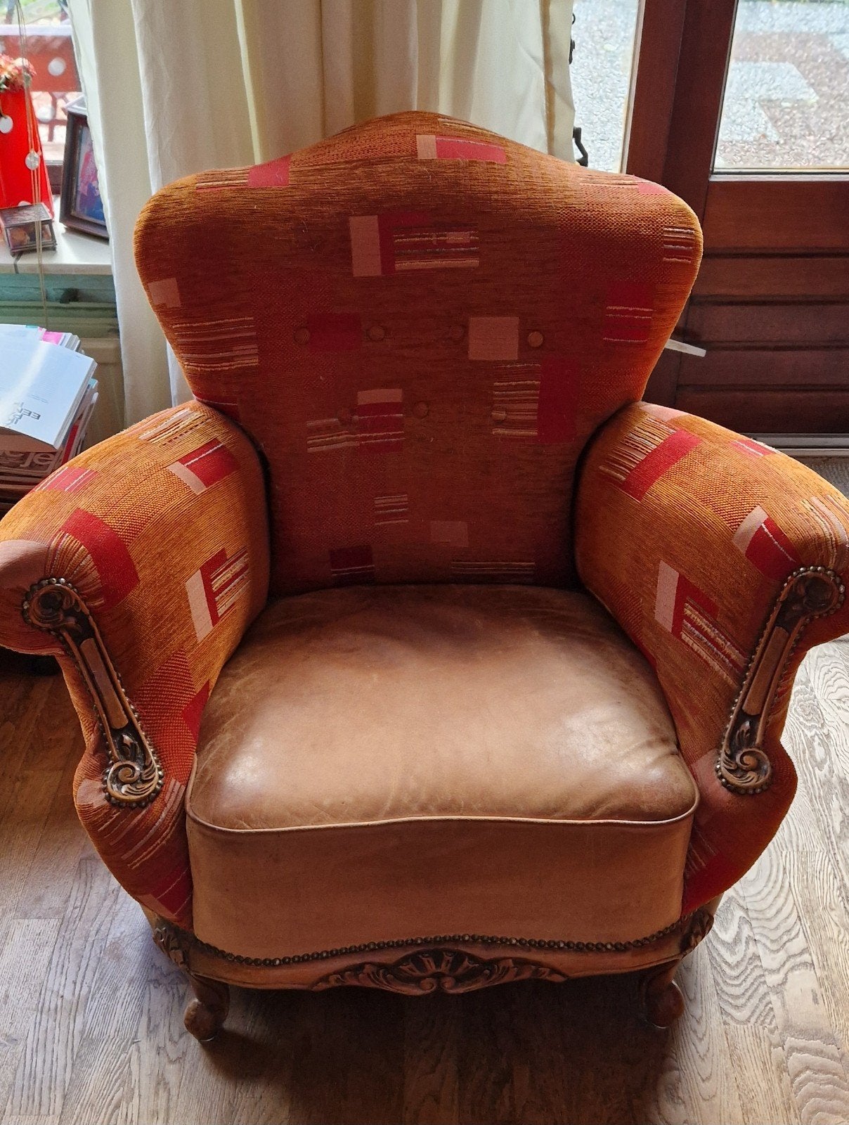 mooie oude Franse fauteuil, Huis en Inrichting, Ophalen, Gebruikt, Frans, Minder dan 75 cm