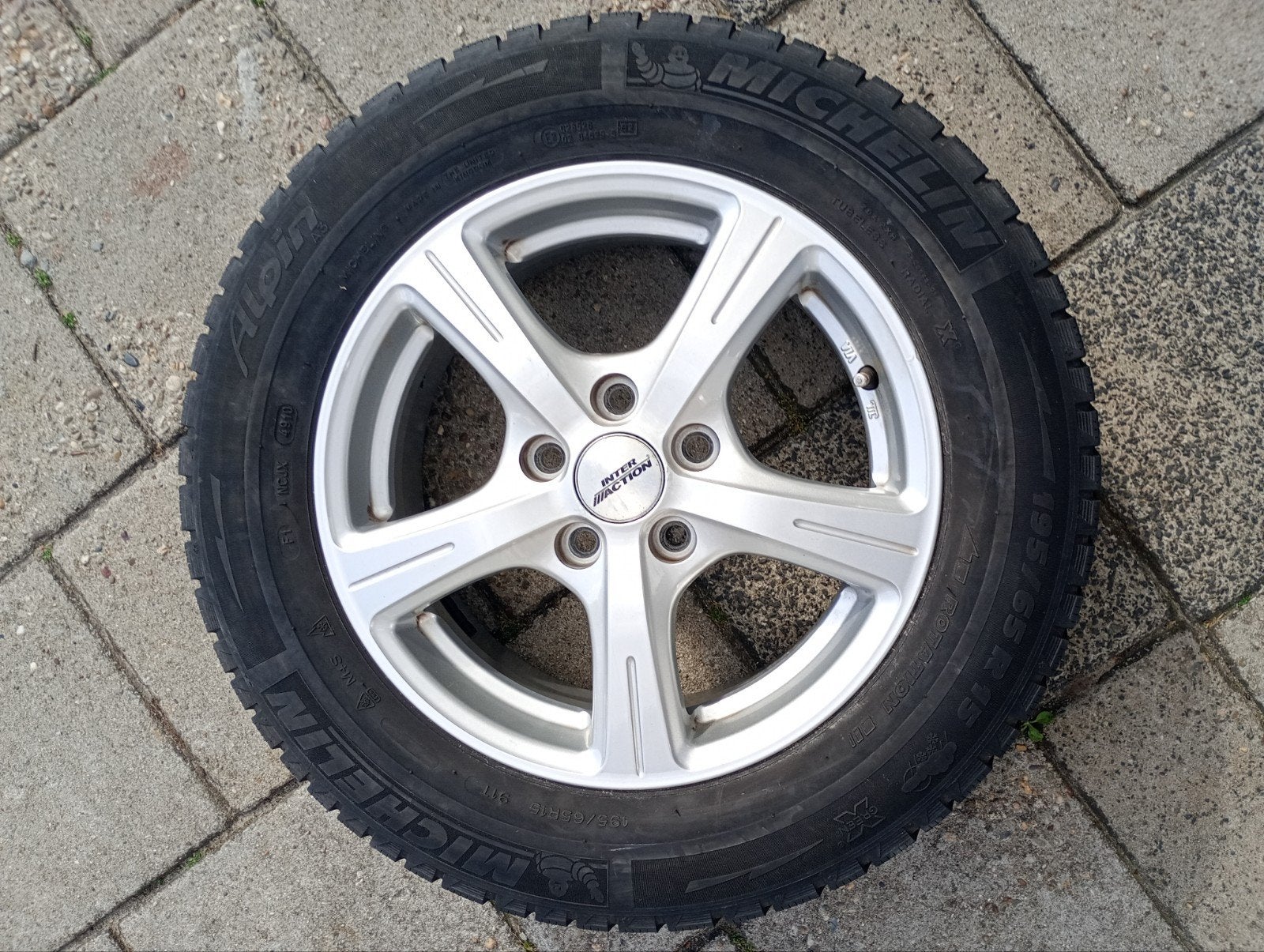 MICHELIN WINTER BANDEN MET VELGEN 195/65R 15 INCH  91T 114,3, Ophalen, Gebruikt, 15 inch, Banden en Velgen