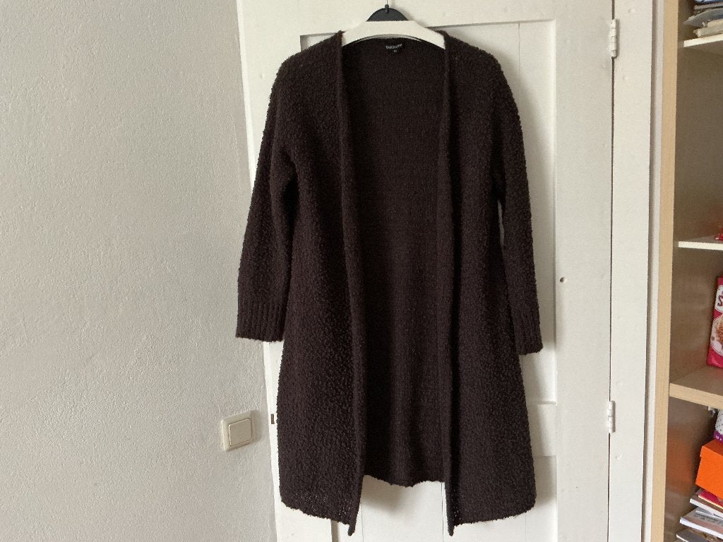 Exxcellent lang donkerbruin Vest  44, Bruin, Maat 42/44 (L), Ophalen of Verzenden, Zo goed als nieuw