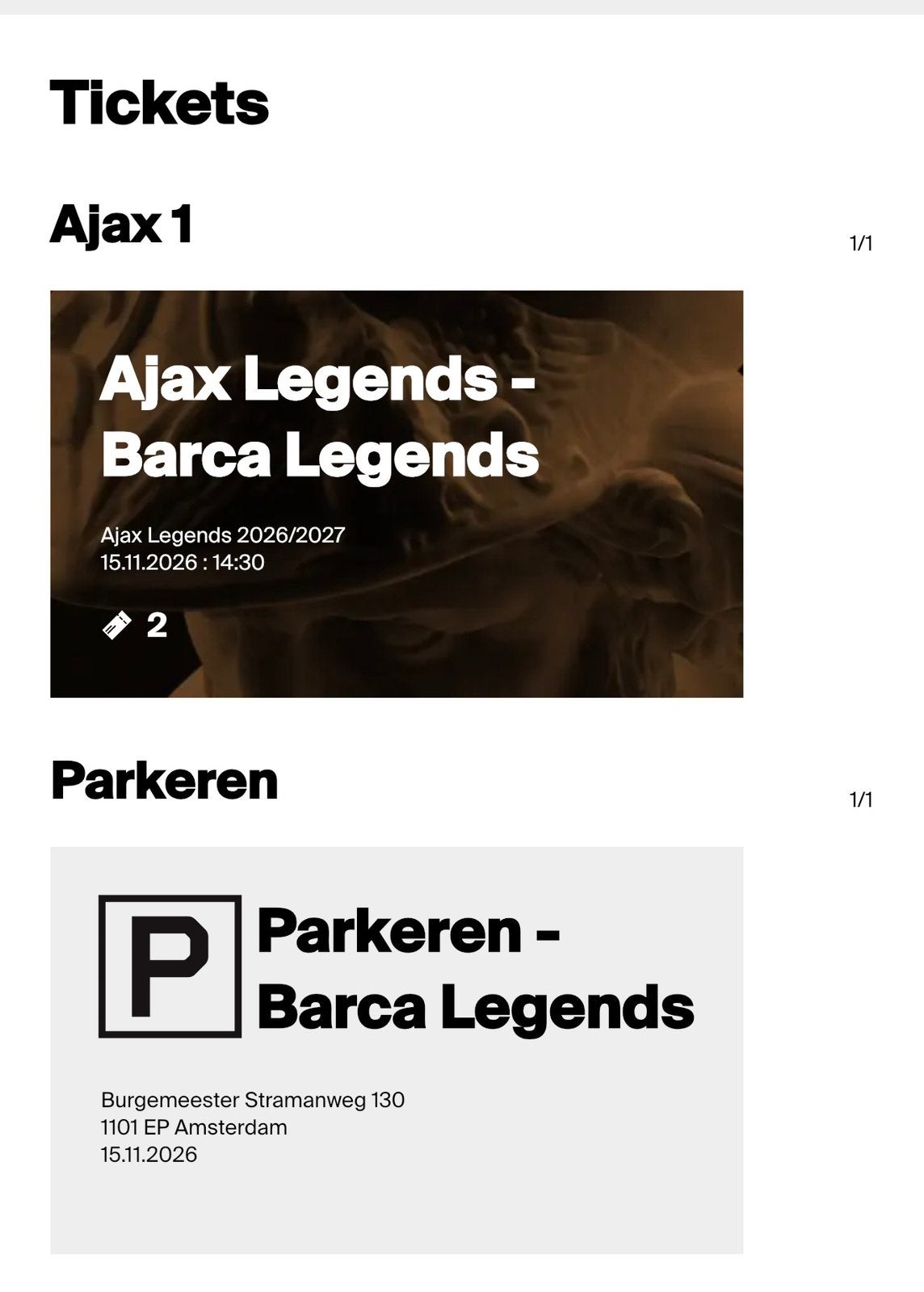 Ajax legends barca legends, Twee personen, Overige soorten