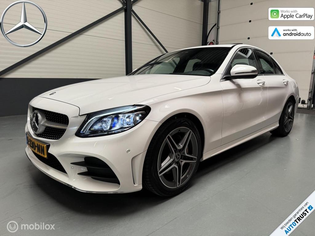 Mercedes C-klasse 180 Premium Plus Pack AMG|Schuifdak|LED, Automaat, Wit, Sedan, 710 kg