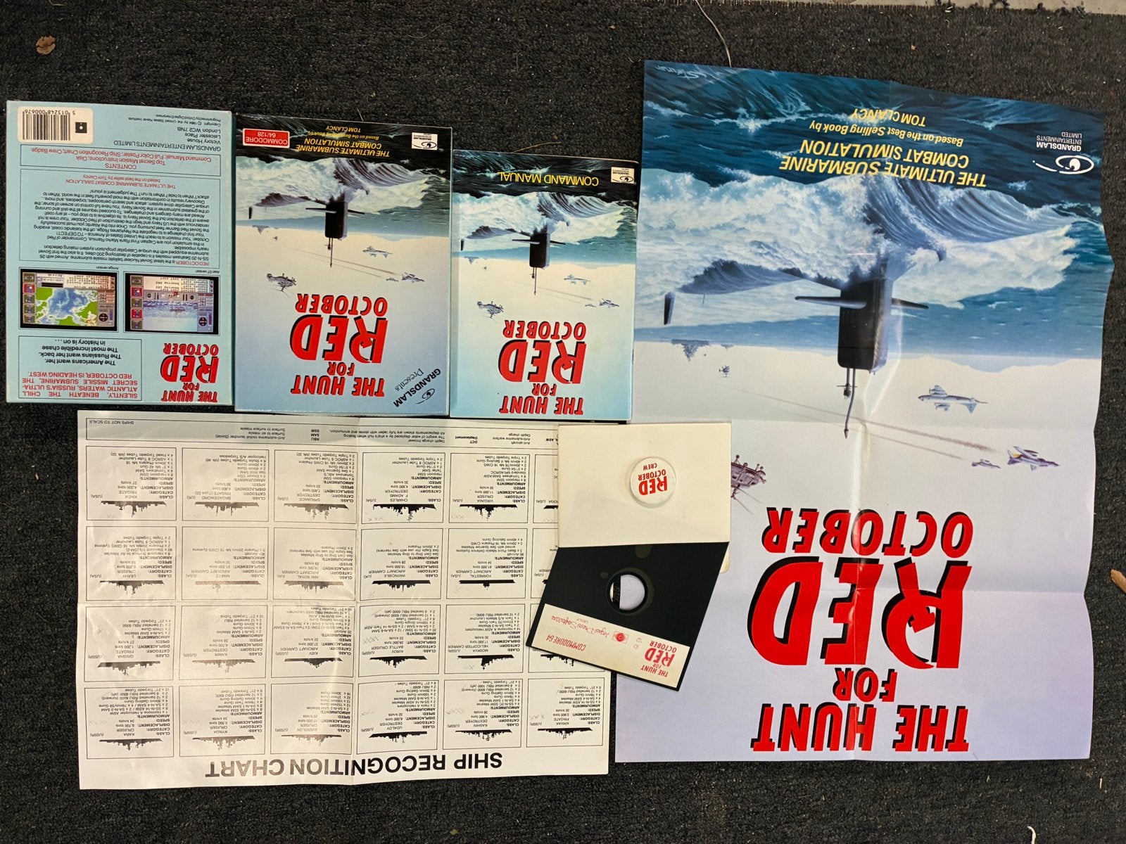 The Hunt for Red October Commodore 64/128 (Compleet), Gebruikt, Vanaf 18 jaar, 1 speler, Ophalen of Verzenden