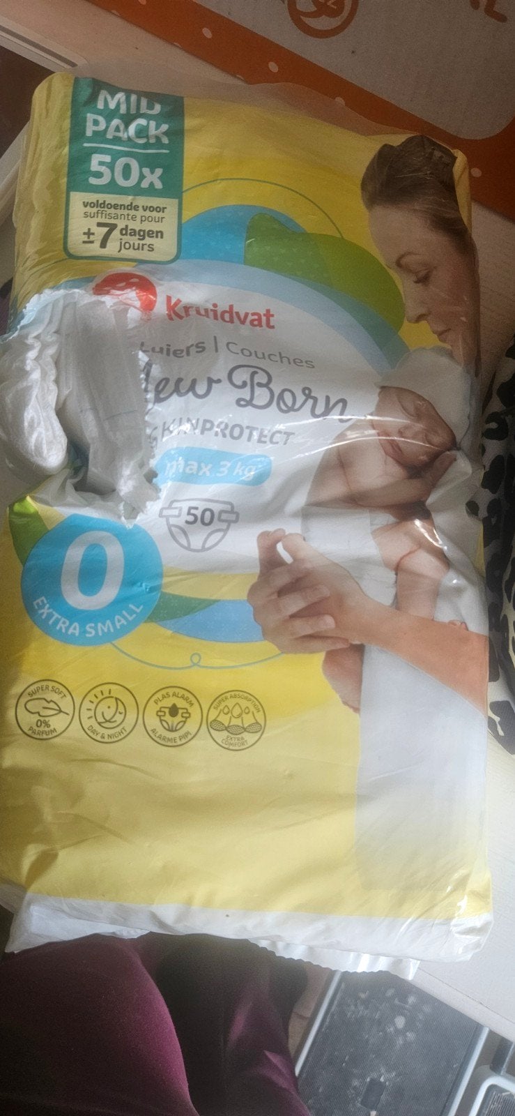 Kruidvat luiers maat 0, Kinderen en Baby's, Badjes en Verzorging, Ophalen of Verzenden, Zo goed als nieuw, Overige typen