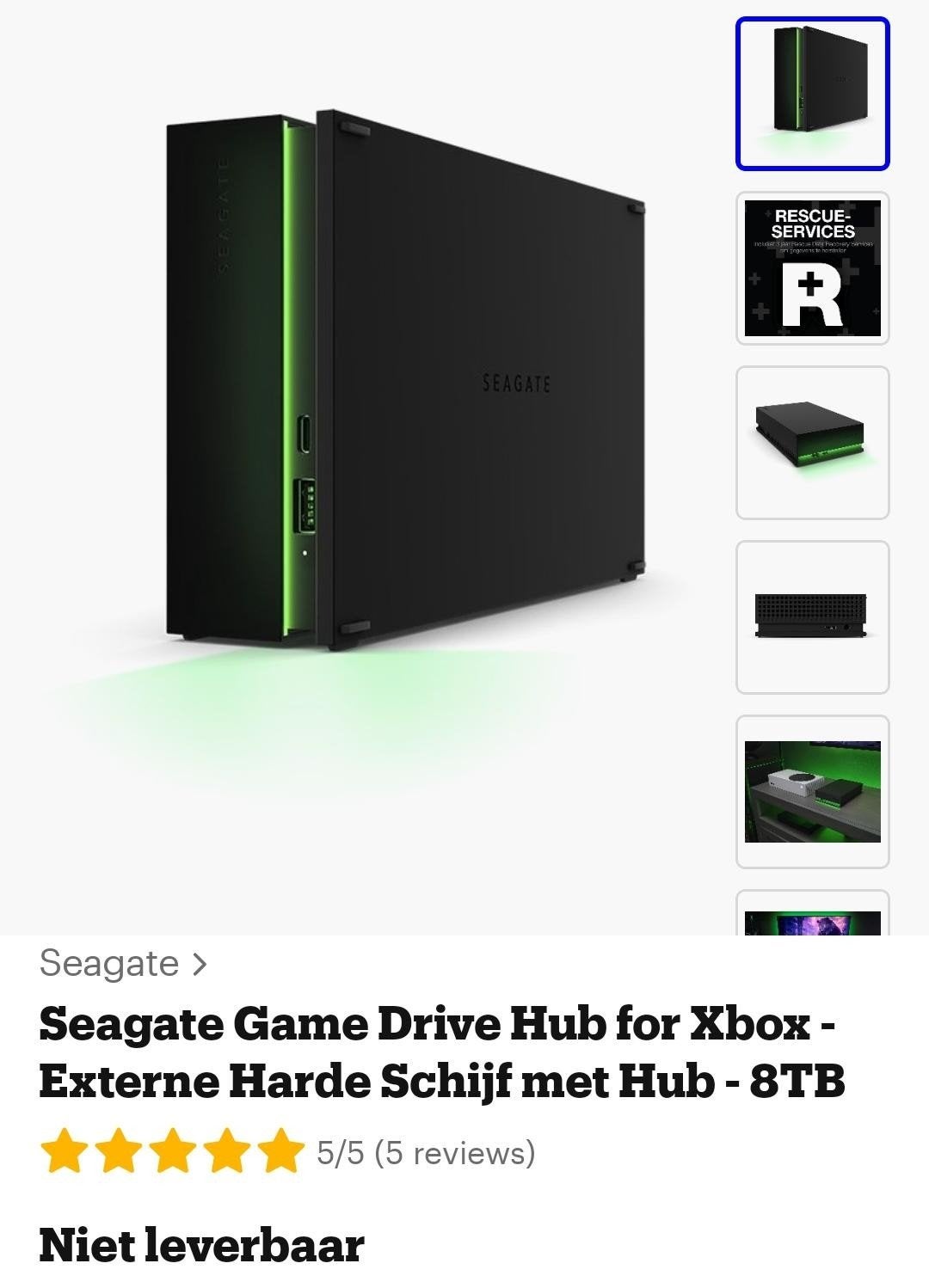 Seagate game drive hub for XBOX - 8TB, Spelcomputers en Games, Ophalen, Zo goed als nieuw, Geheugenkaart, Xbox Series S
