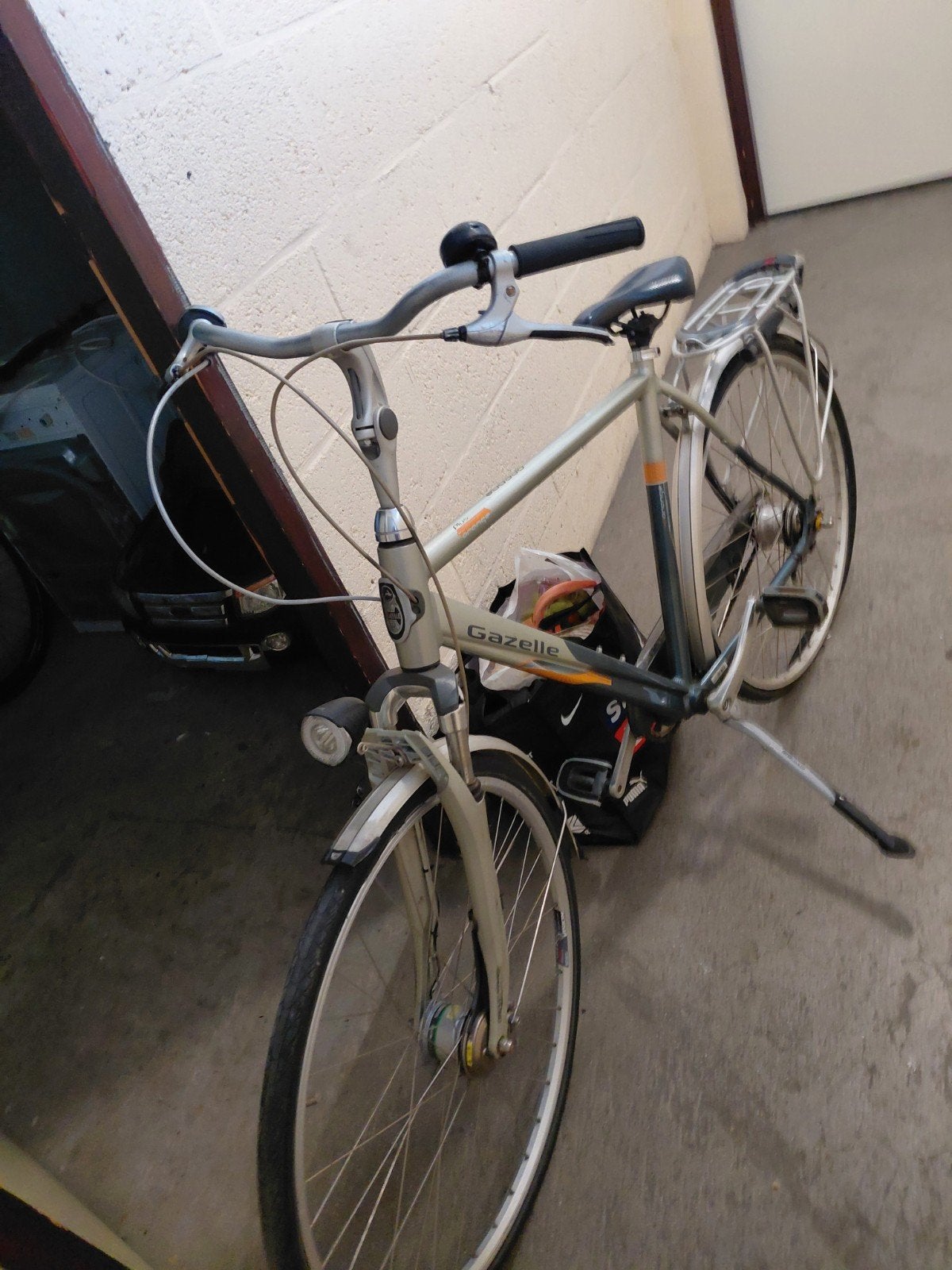 Gazelle Orange speciaal Disign, Fietsen en Brommers, Fietsen | Heren | Herenfietsen, Ophalen, Gebruikt, Velgrem, Versnellingen