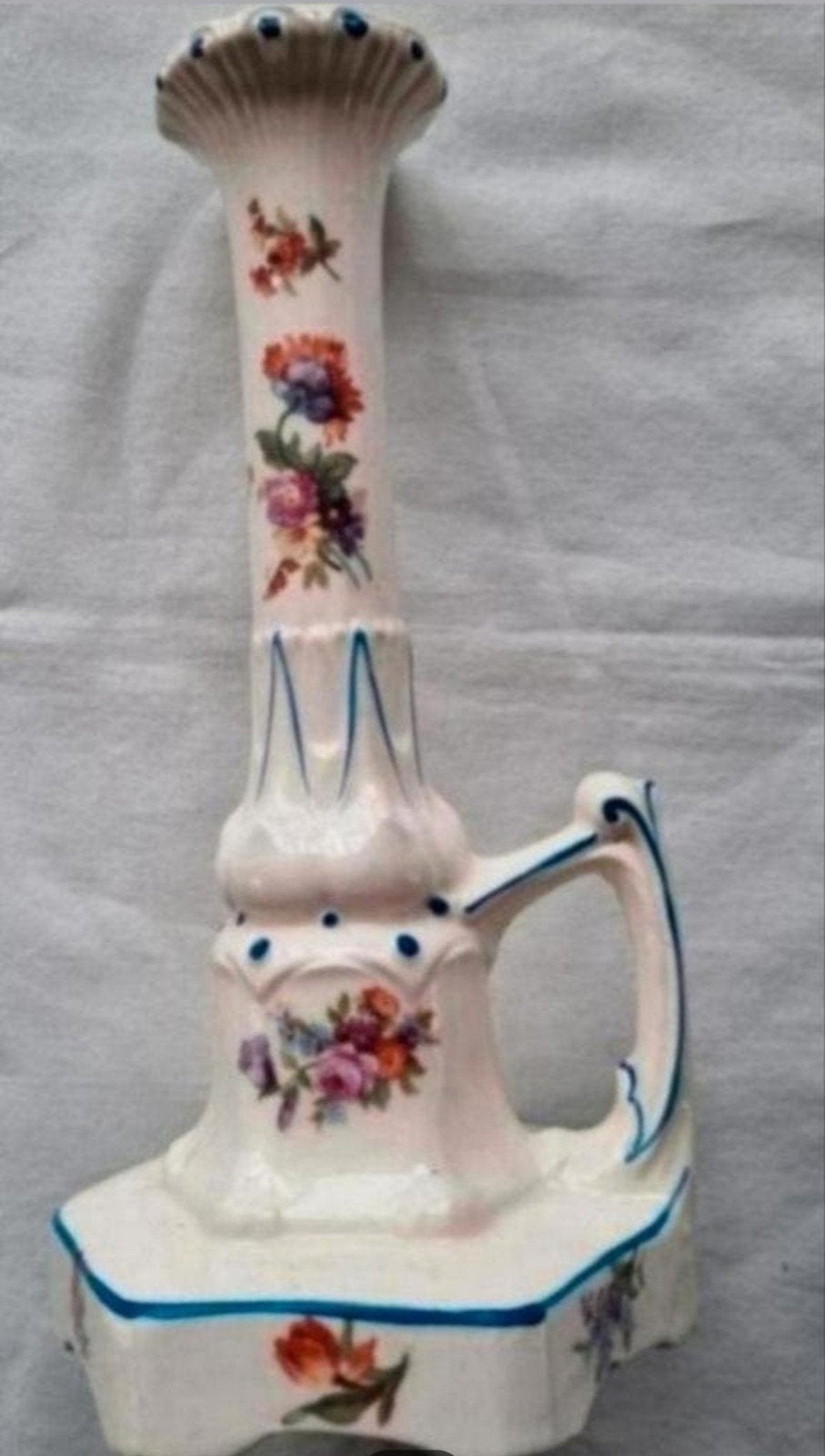 Czechoslovakia kandelaar blaker rozen tulpen bloemen, Ophalen of Verzenden