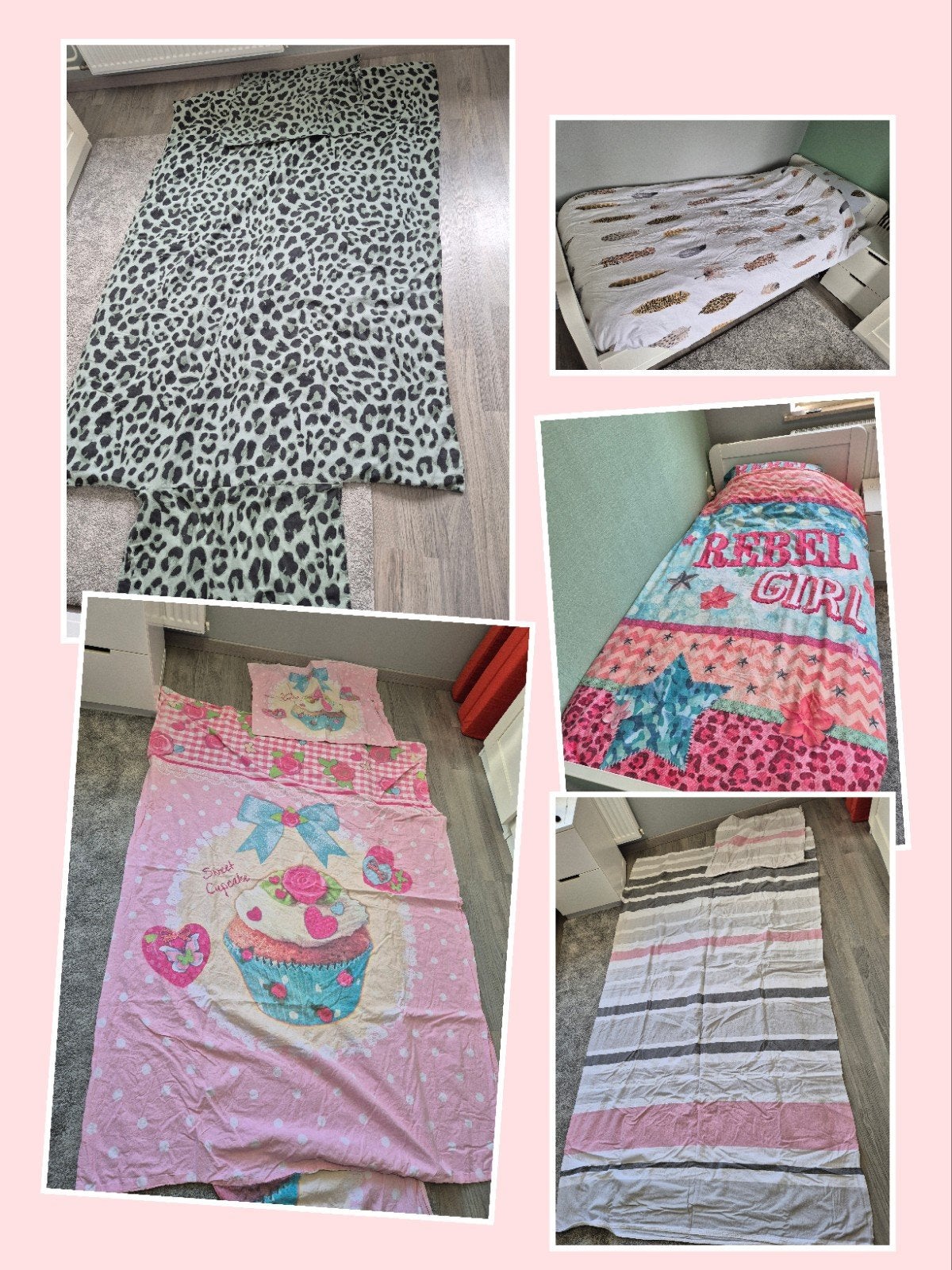 1 persoons Dekbedovertrekken 140 x 200, Meisje, Ophalen of Verzenden, Zo goed als nieuw, Roze