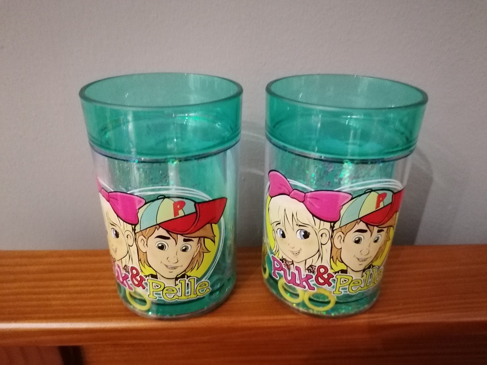 Puk & Pelle drinkbekers met glitters (2 stuks), Ophalen of Verzenden, Nieuw, Gebruiksvoorwerp