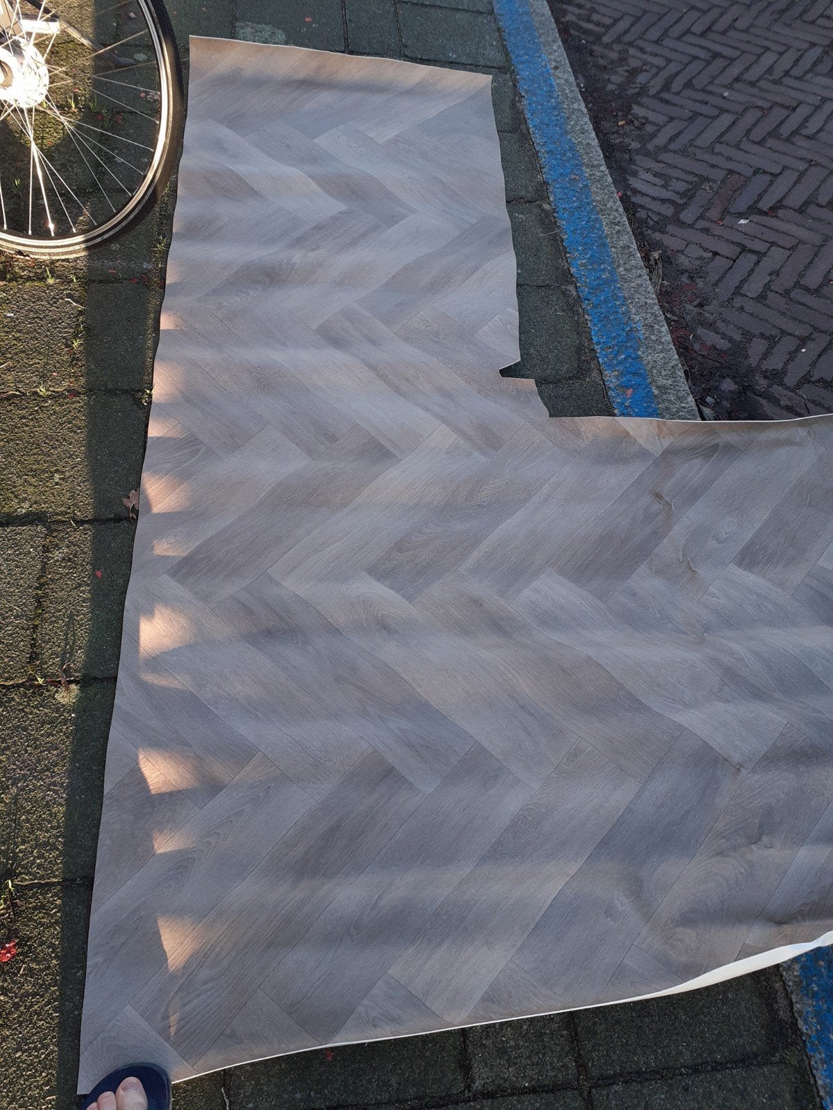 Visgraat vinyl voor camper/ caravan of wc, Ophalen of Verzenden, Nieuw, Vinyl