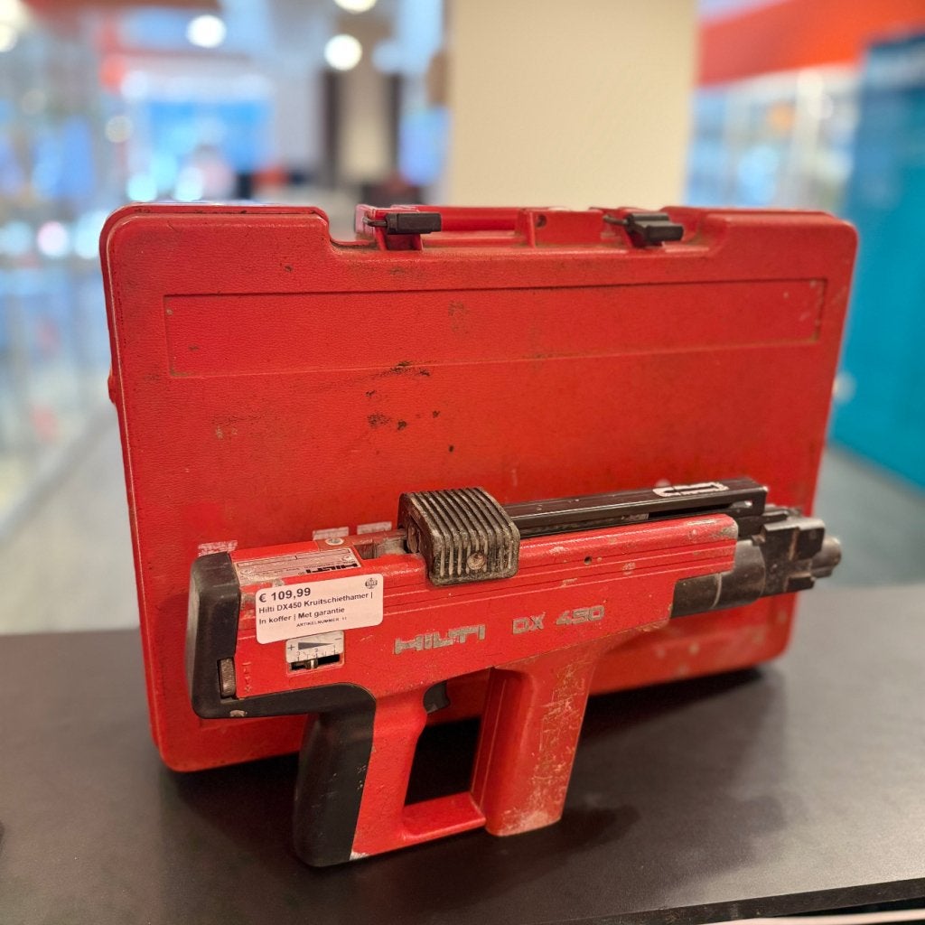 Hilti DX450 Kruitschiethamer | In koffer | Met garantie, Hilti, Gebruikt, Support@hilti.com, Hilti Corporation, Feldkircher Strasse 100, 
9494 Schaan
Liechtenstein
