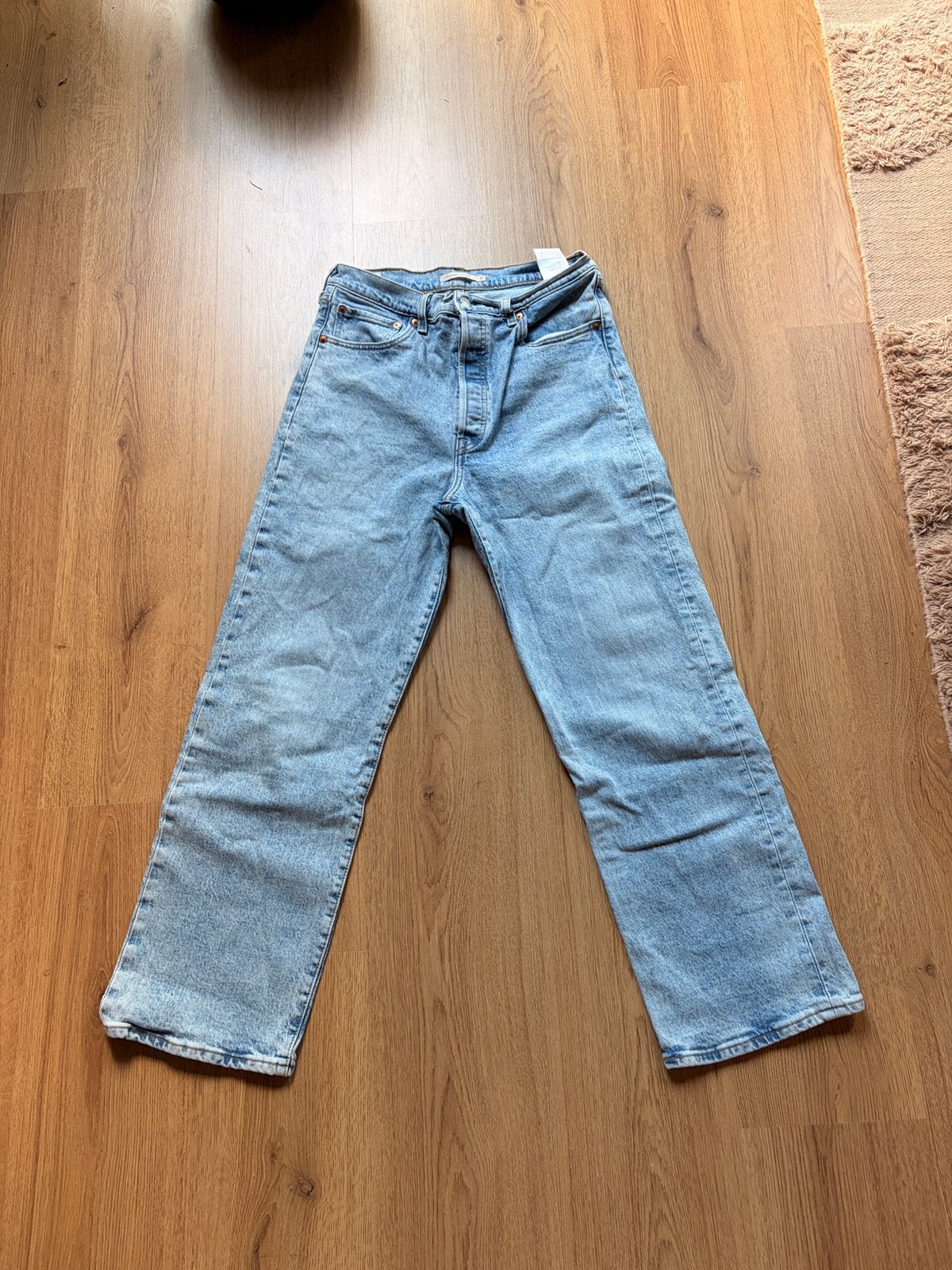 Levi’s Ribcage broek, Ophalen of Verzenden, Zo goed als nieuw, Blauw, W30 - W32 (confectie 38/40)