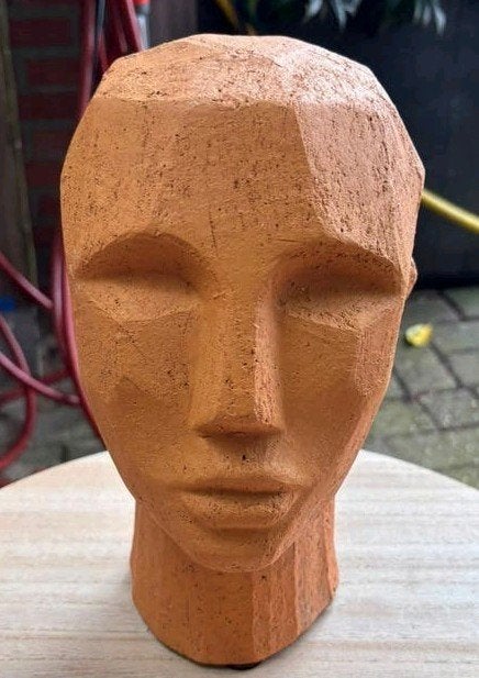 Terra cotta hoofd, Ophalen of Verzenden
