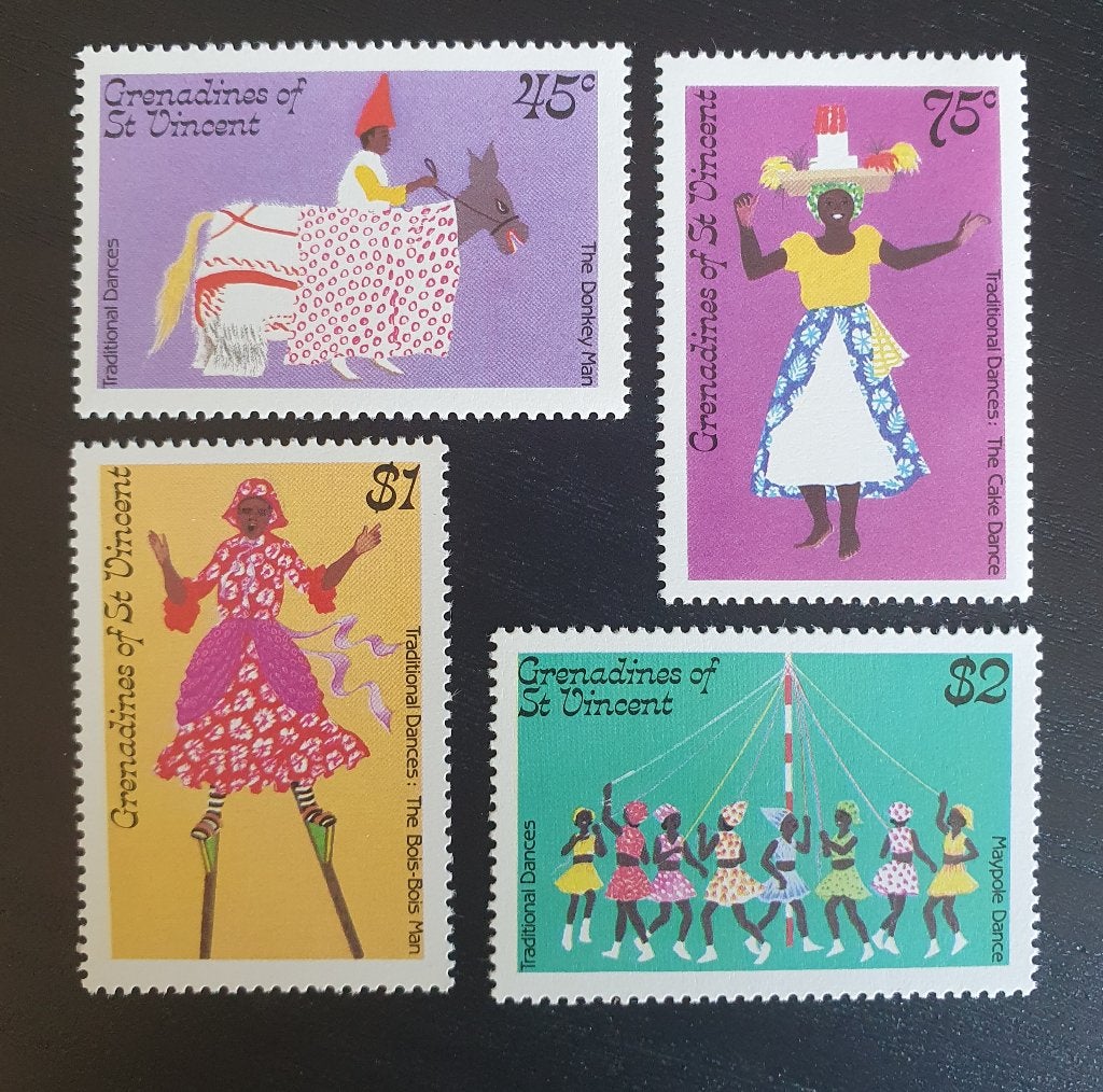Grenadines St Vincent 1985 Traditionele Dans Michel 442-445, Verzenden, Postfris, Midden-Amerika