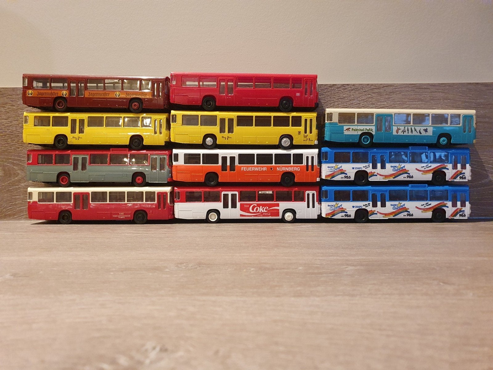 Herpa 11 stuks MAN SÜ 240 bussen 1:87, Ophalen of Verzenden, Gebruikt, Bus of Vrachtwagen, Herpa