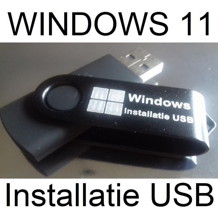 Windows 11 Pro installatie USB zonder hardware controle, Computers en Software, Besturingssoftware, Ophalen of Verzenden, Nieuw