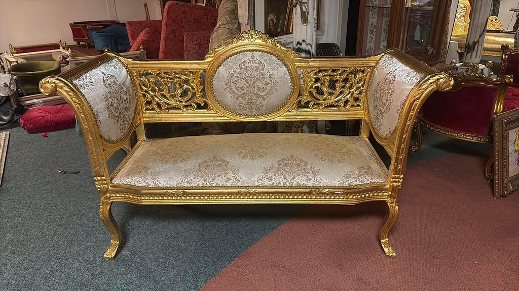 Barok goud love bank, Antiek en Kunst, Antiek | Meubels | Stoelen en Banken, Ophalen of Verzenden