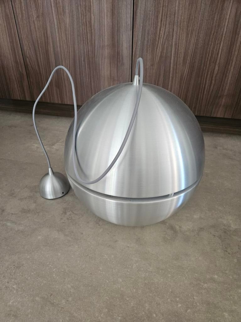 Moderne aluminium hanglamp, Ophalen, Modern, Industrieel, Zo goed als nieuw, Metaal