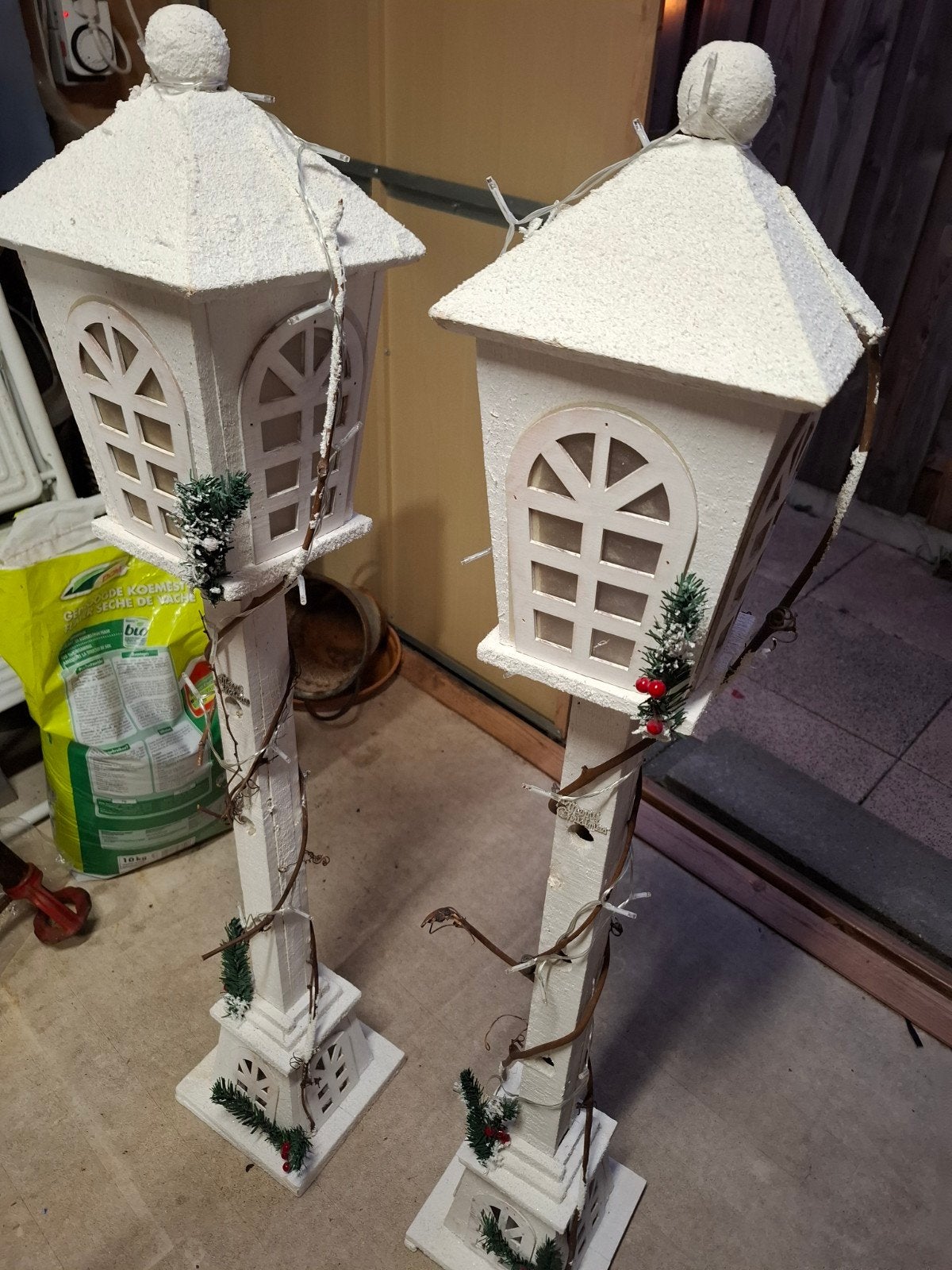 kerst pilaren / decoratie, Diversen, Ophalen, Zo goed als nieuw