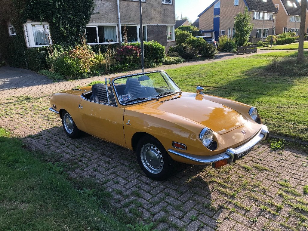 Fiat 850 0.9 Spider US 1970 Geel, Auto's, 903 cc, Achterwielaandrijving, 4 cilinders, Cabriolet