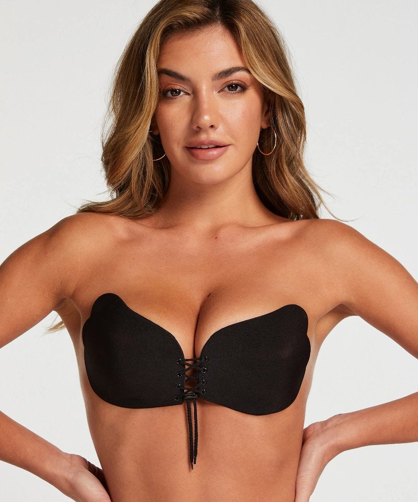 Push-up Plak Bh met vleugel - Zwart - Cup D, Hunkemöller, Ophalen of Verzenden, Zwart, BH