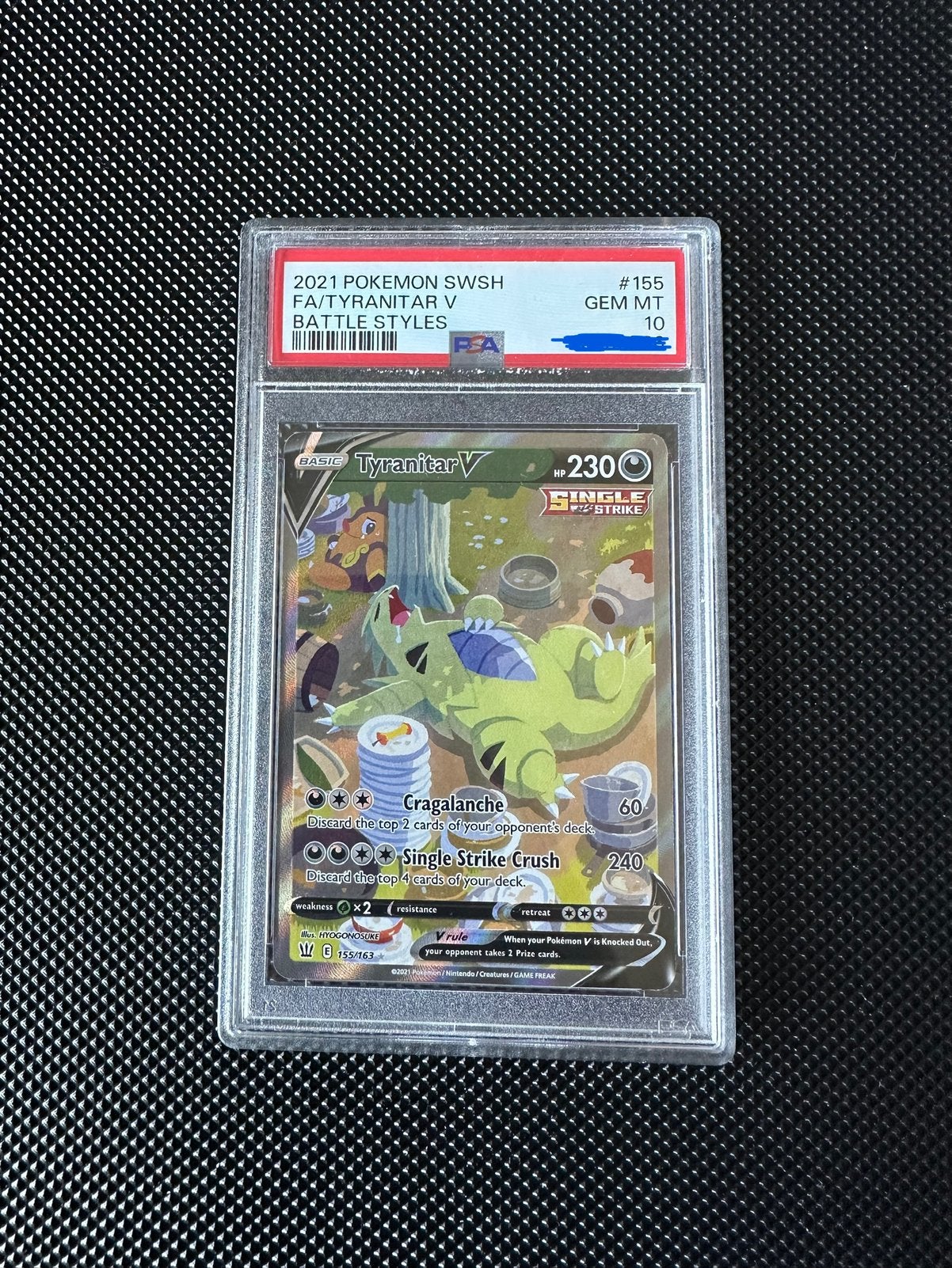 Tyranitar V - 155/163. PSA10, Ophalen, Zo goed als nieuw