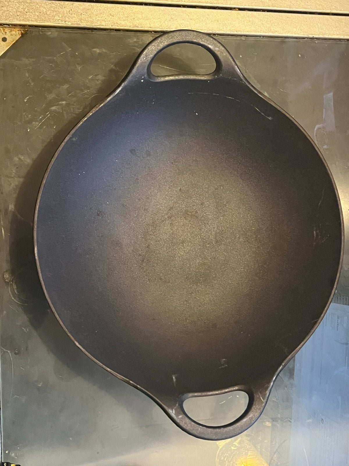 Gietijzeren 34 cm Wokpan - Zo goed als nieuw, Ophalen, Gietijzer, Le Creuset, Zo goed als nieuw