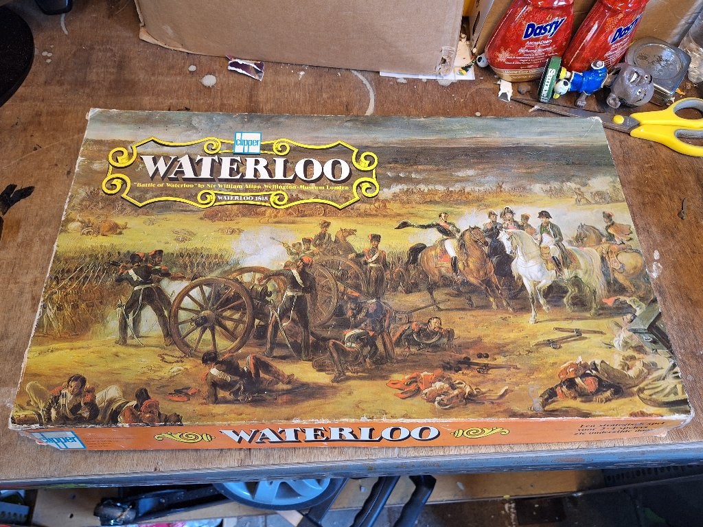 Vintage bordspel Clipper Waterloo jaren 70 Napoleon, Ophalen of Verzenden, Gebruikt