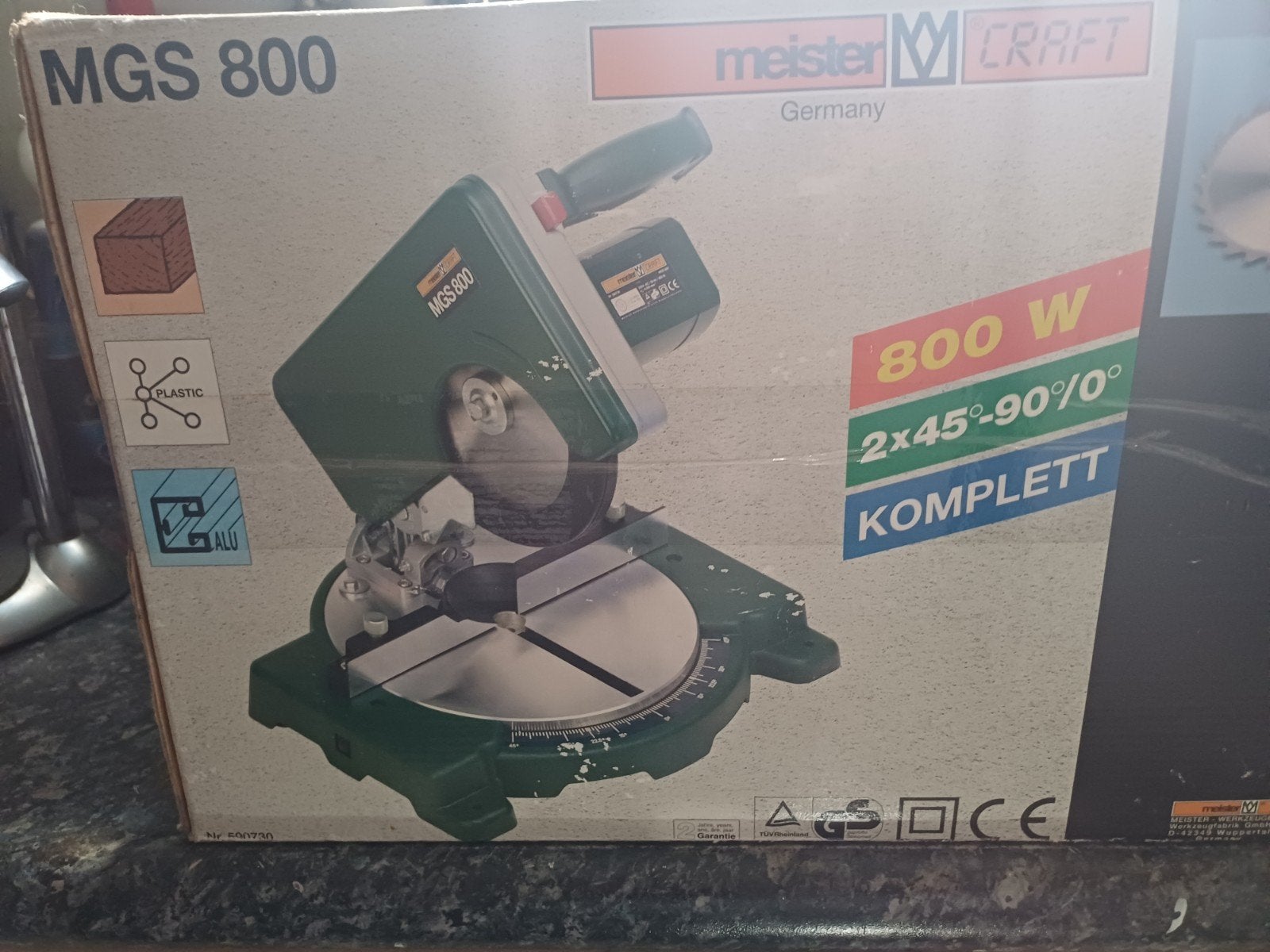 Afkortzaag MGS 800, Ophalen of Verzenden, Zo goed als nieuw, 1200 watt of meer, Bandschuurmachine