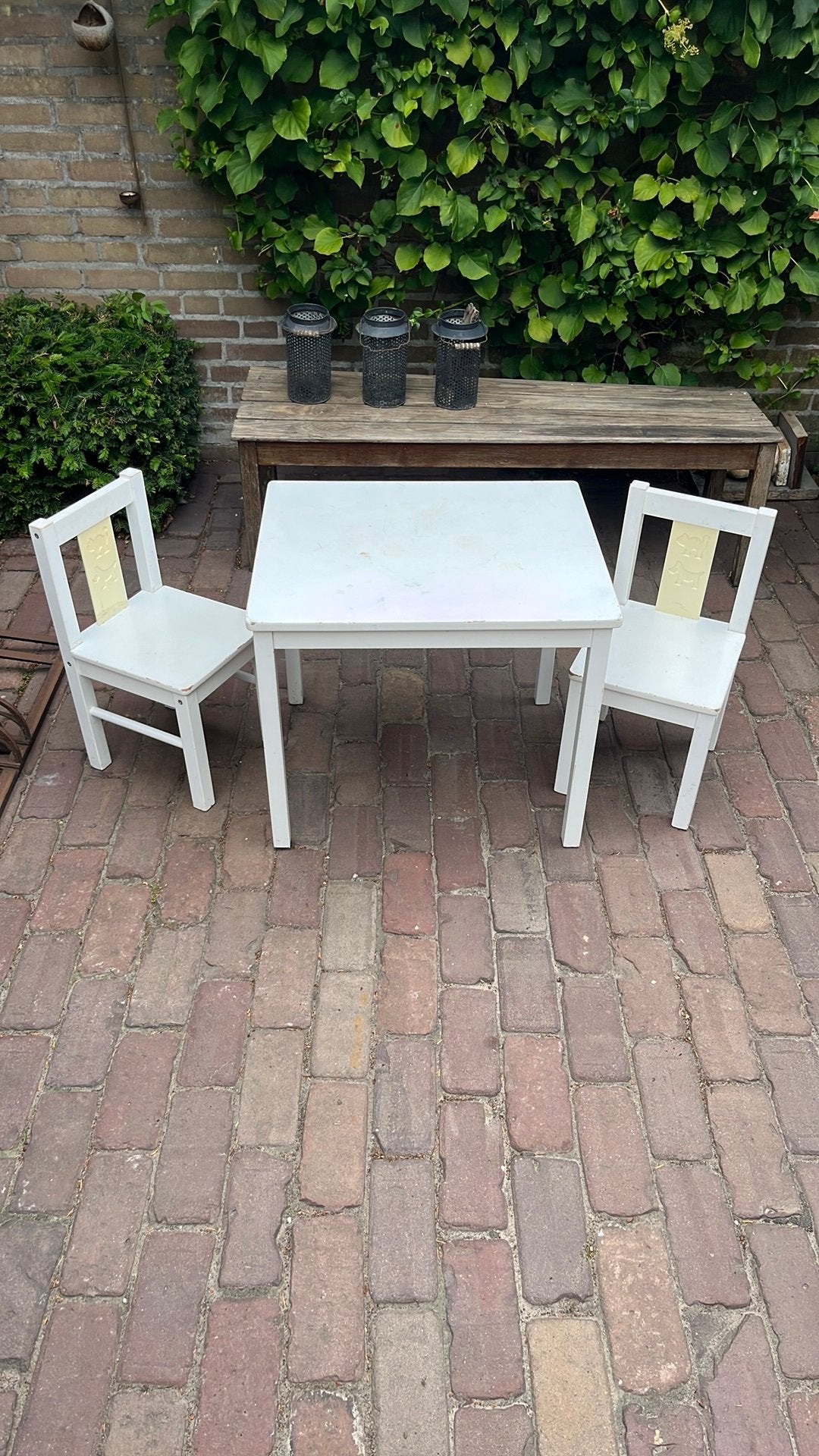Tafeltje met 2 stoeltjes, Ophalen, Gebruikt, Tafel(s) en Stoel(en)