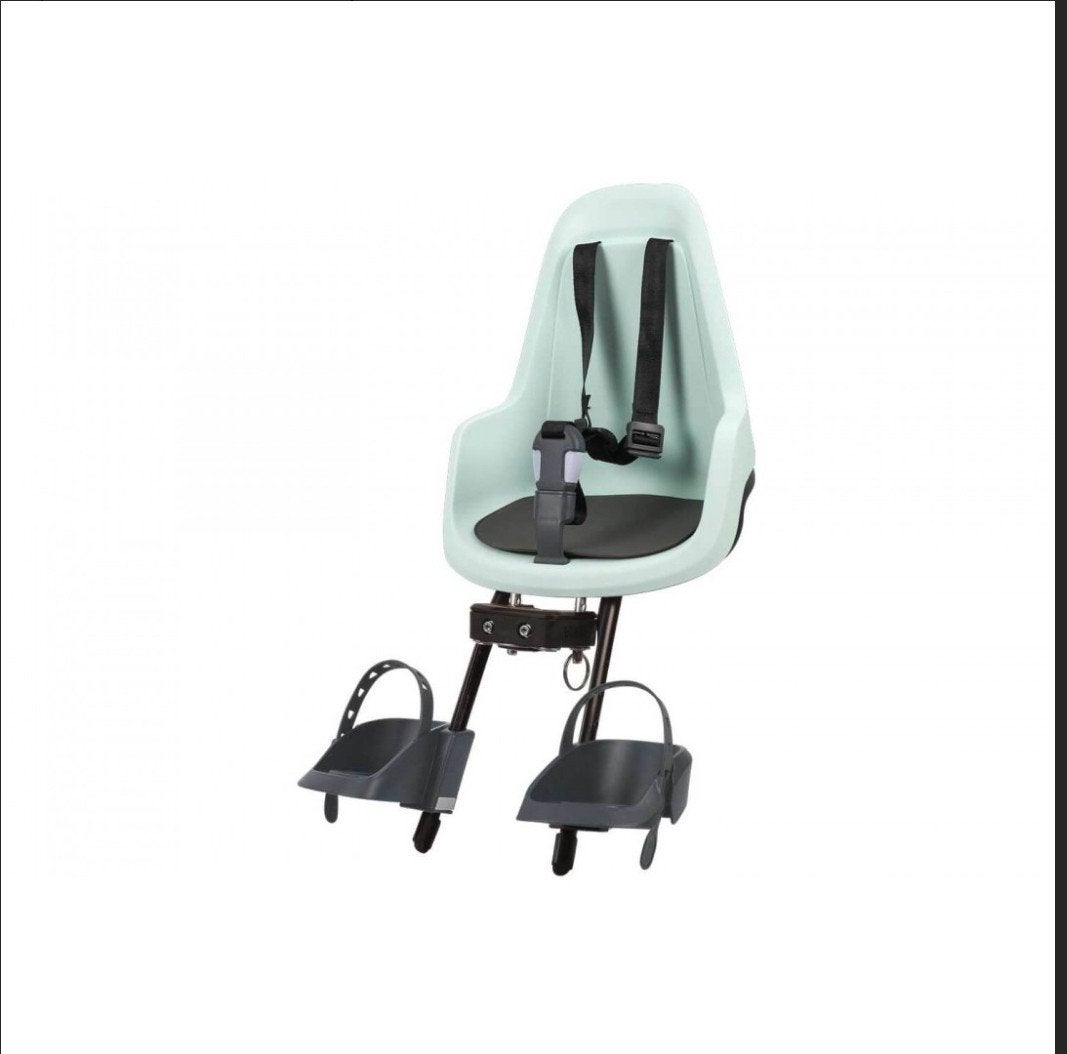 Bobike Go Mini fietsstoeltje + helm XS - Groen Marshmallow, Voetsteuntjes, Voorzitje, Nieuw, Ophalen of Verzenden