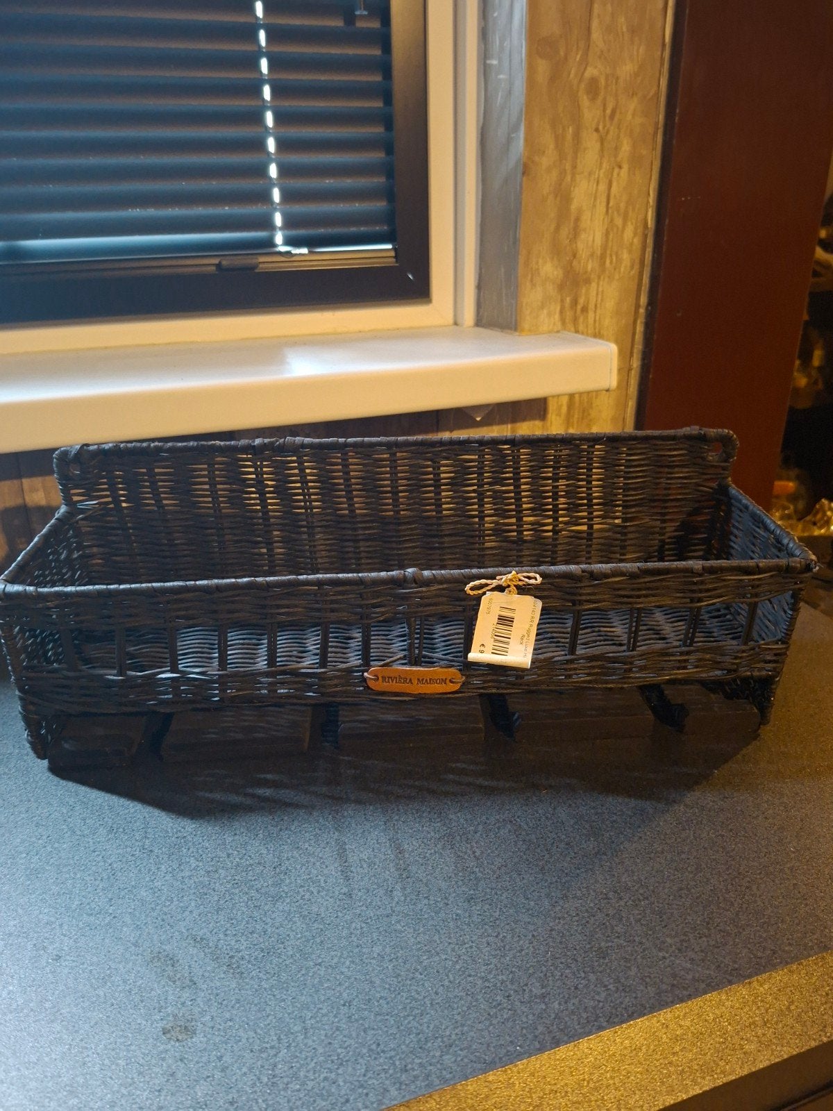 Riviera Maison Rattan Wijnrek/Voorraadmandje - Nieuw, Overige materialen, Nieuw, Ophalen of Verzenden, Minder dan 5 flessen