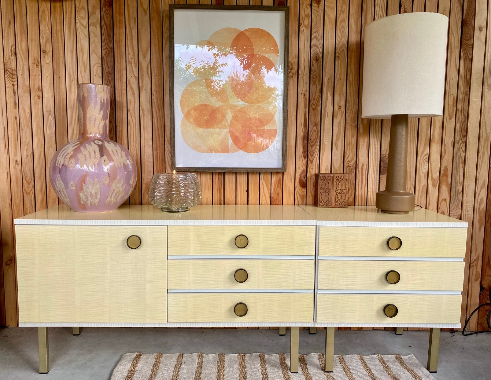Vintage dressoir, 2 delen jaren 70, Ophalen, Gebruikt, -, -
