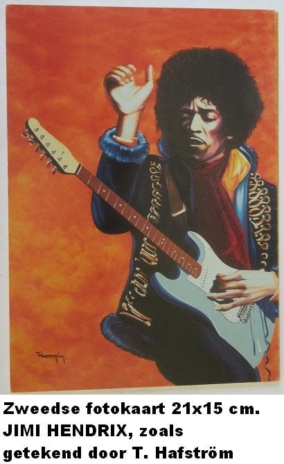JIMI HENDRIX en MARILYN MONROE, 2 kunstkaarten, Ophalen of Verzenden, 1980 tot heden, Ongelopen, Sterren en Beroemdheden