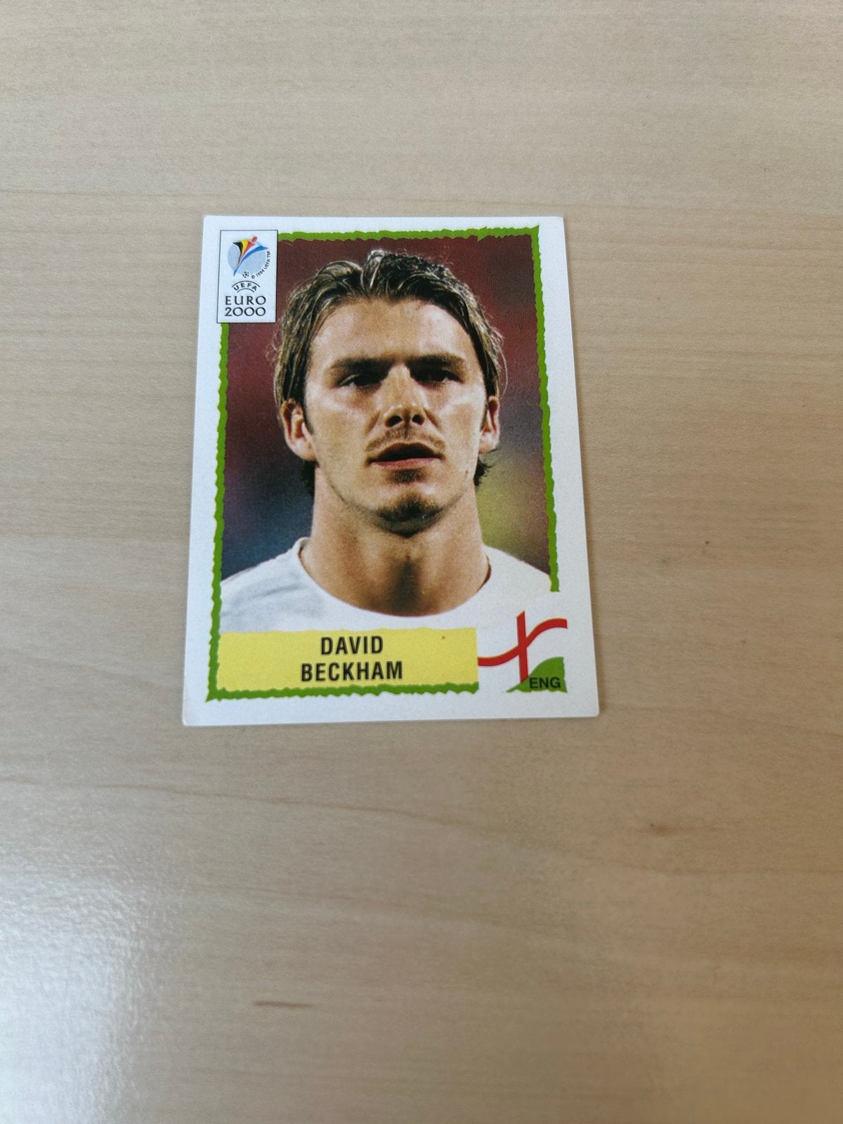 David Beckham Panini Sticker UEFA Euro 2000 Voetbal, Verzamelen, Ophalen of Verzenden, Zo goed als nieuw, Sport