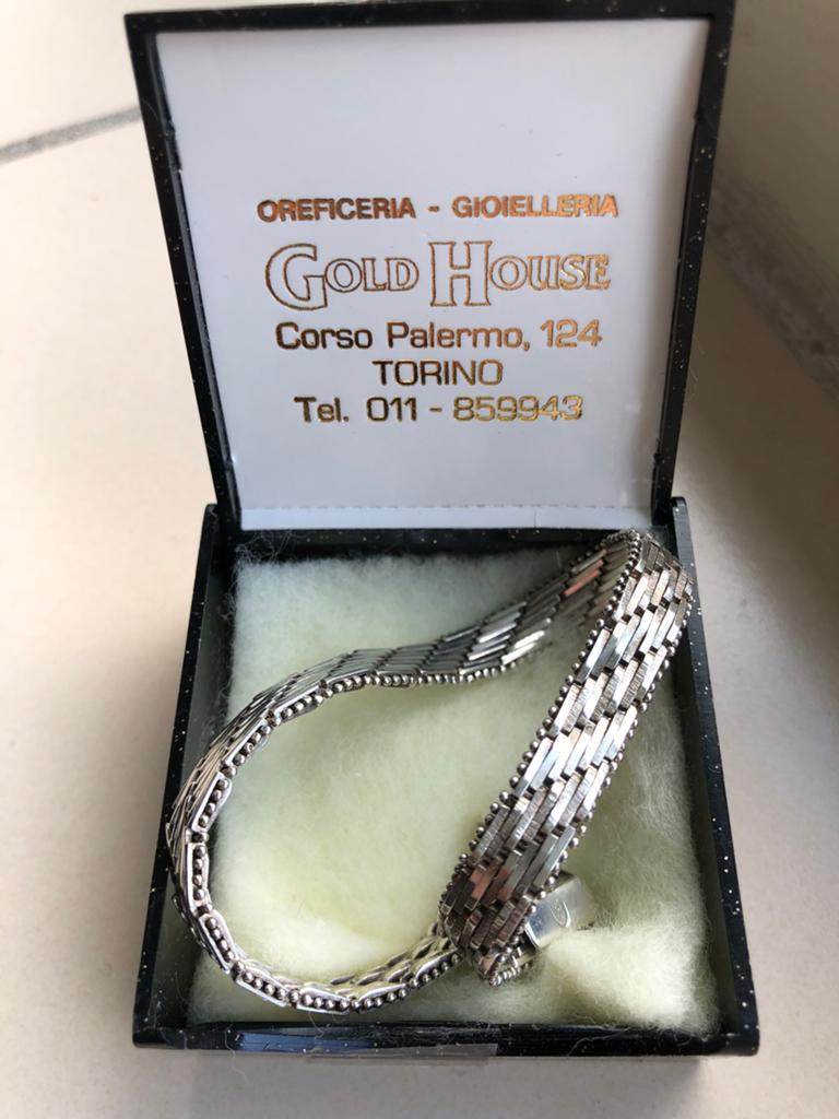 Armband  Uniek Zilver Italiaans Unisex Model, Sieraden, Tassen en Uiterlijk, Armbanden, Ophalen of Verzenden, Gebruikt, Zilver