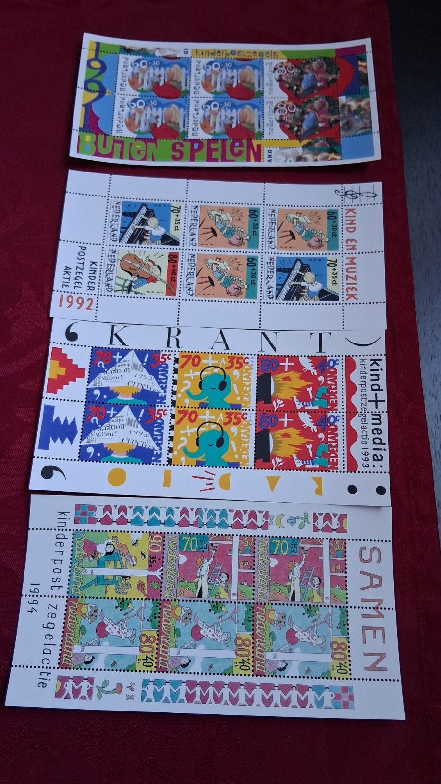 Nederland Kinderpostzegels 1991, 1992-1993, 1994 Postfris, Ophalen of Verzenden