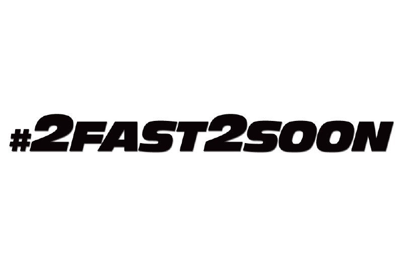 # 2 Fast 2 Soon Paul Walker Sticker | 12,5 cm Glans Zwart, Verzenden