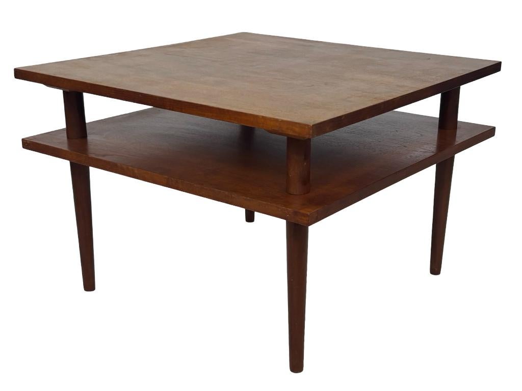 Vintage vierkante salontafel design uit de jaren 60, Gebruikt, 50 tot 100 cm, Vierkant, Vintage Salontafel