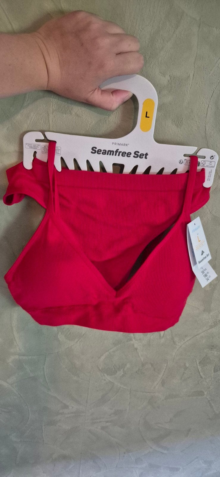 Nieuwe Primark Seamfree Lingerieset Top & string, Primark, Ophalen, Rood, String