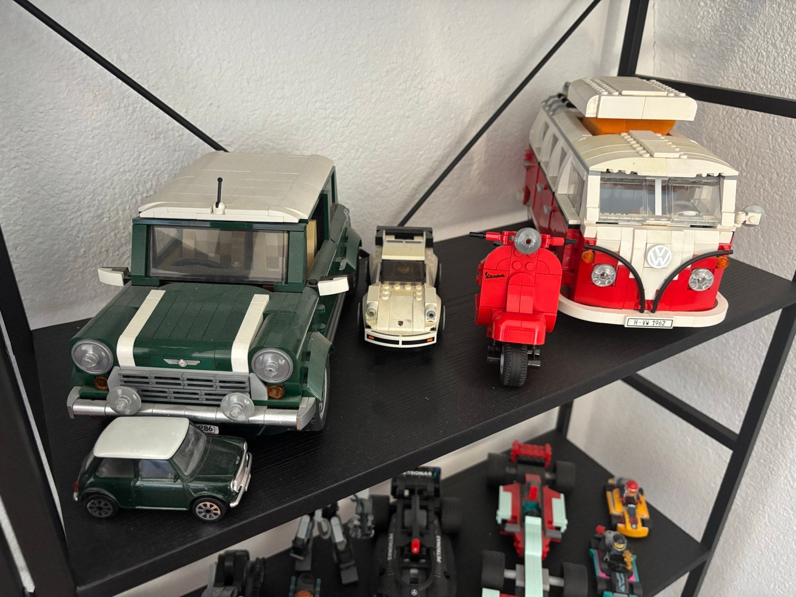 Lego voertuigen: Mini Cooper, VW Bus, Porsche, Vespa en meer, Ophalen, Gebruikt, Lego, Accessoire