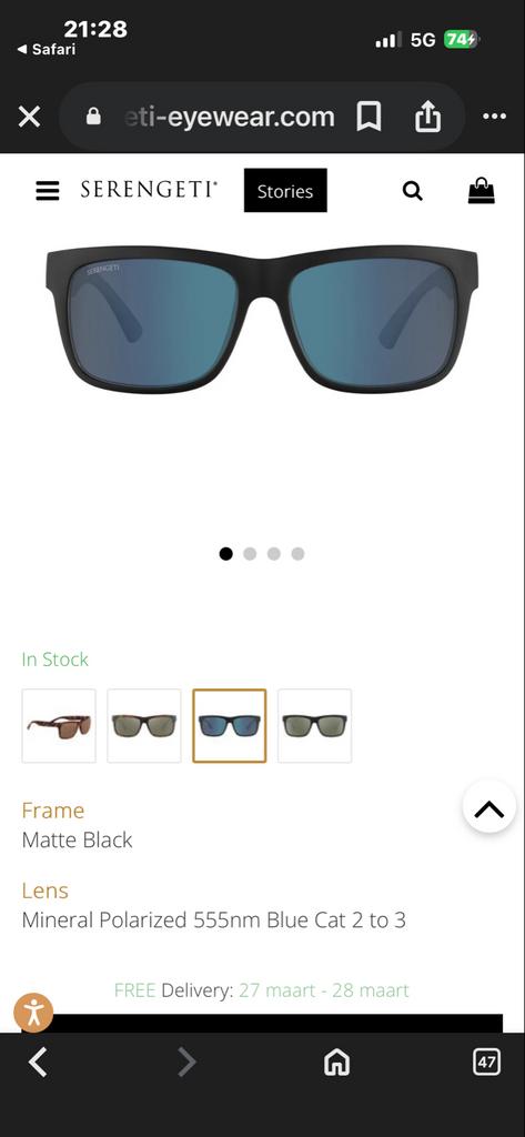 Serengeti Pistoia zonnebril, Satin Black, Polarized 555nm Bl, Sieraden, Tassen en Uiterlijk, Zonnebrillen en Brillen | Heren, Zo goed als nieuw