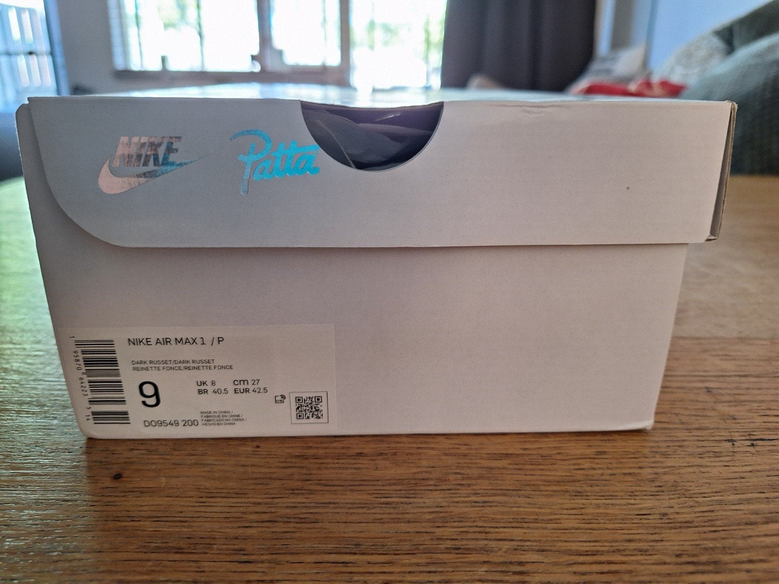 Nike Air Max 1 x Patta 'Dark Russet' - Maat 42.5, Bruin, Nike, Nieuw, Ophalen of Verzenden