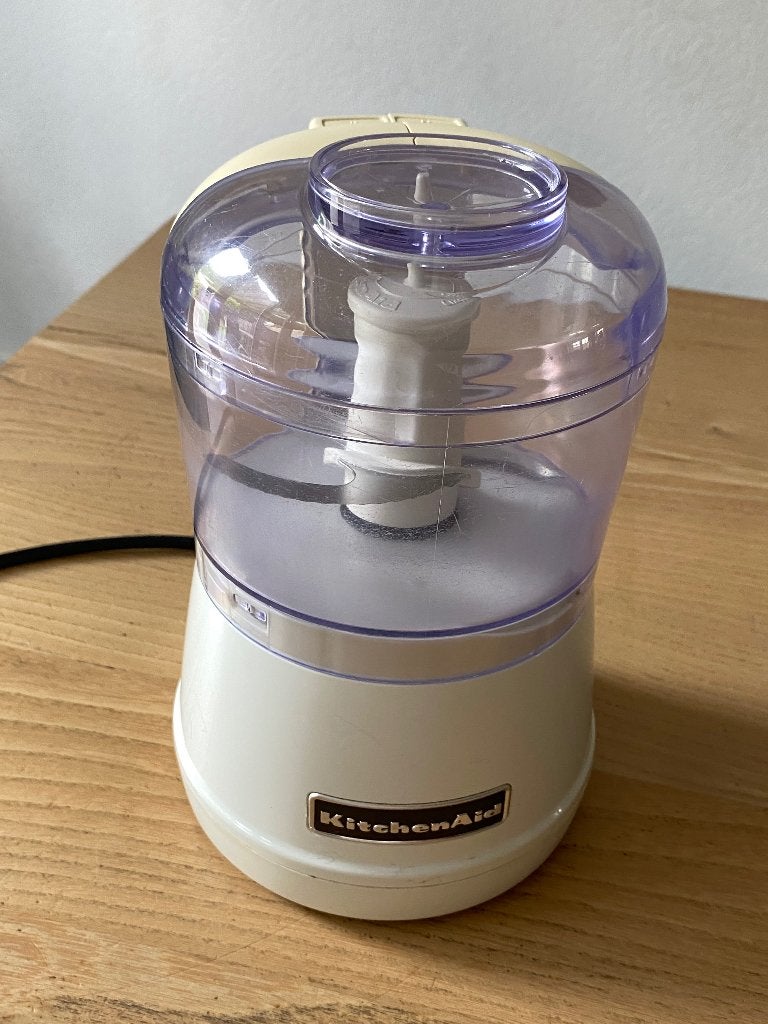 Kitchenaid mini foodprocessor/Hakmolen, Gebruikt, 2 snelheden, Ophalen of Verzenden, Vaatwasserbestendig