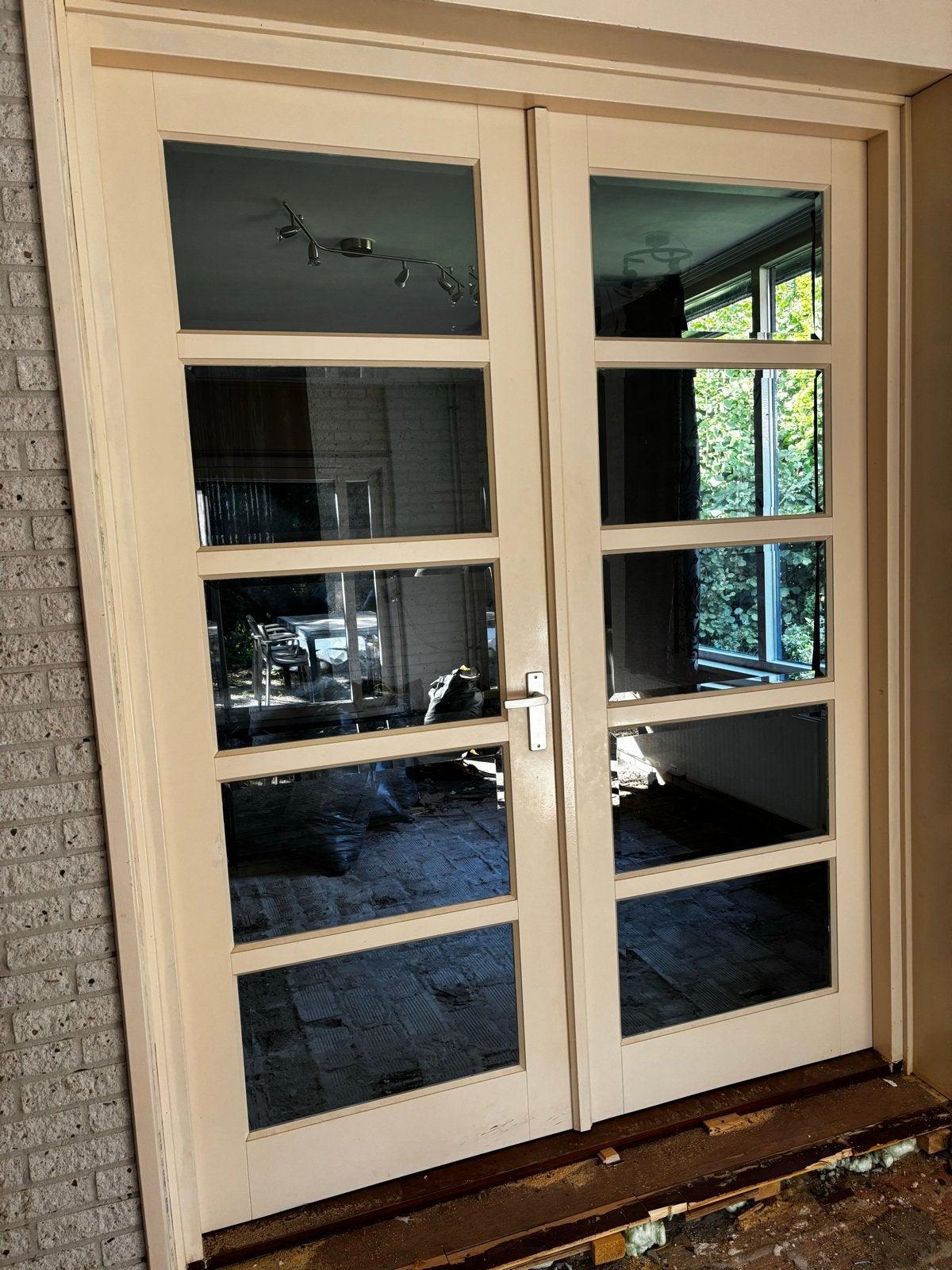 Houten openslaande binnendeuren, 231cm hoog. Netjes/compleet, Ophalen, Gebruikt, 80 tot 100 cm, 215 cm of meer