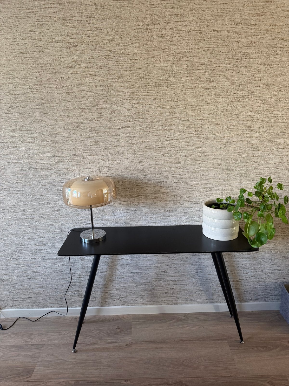 Zwarte bijzettafel / sidetable - 120x76x40 cm, Ophalen, Gebruikt, 100 tot 150 cm, Metaal