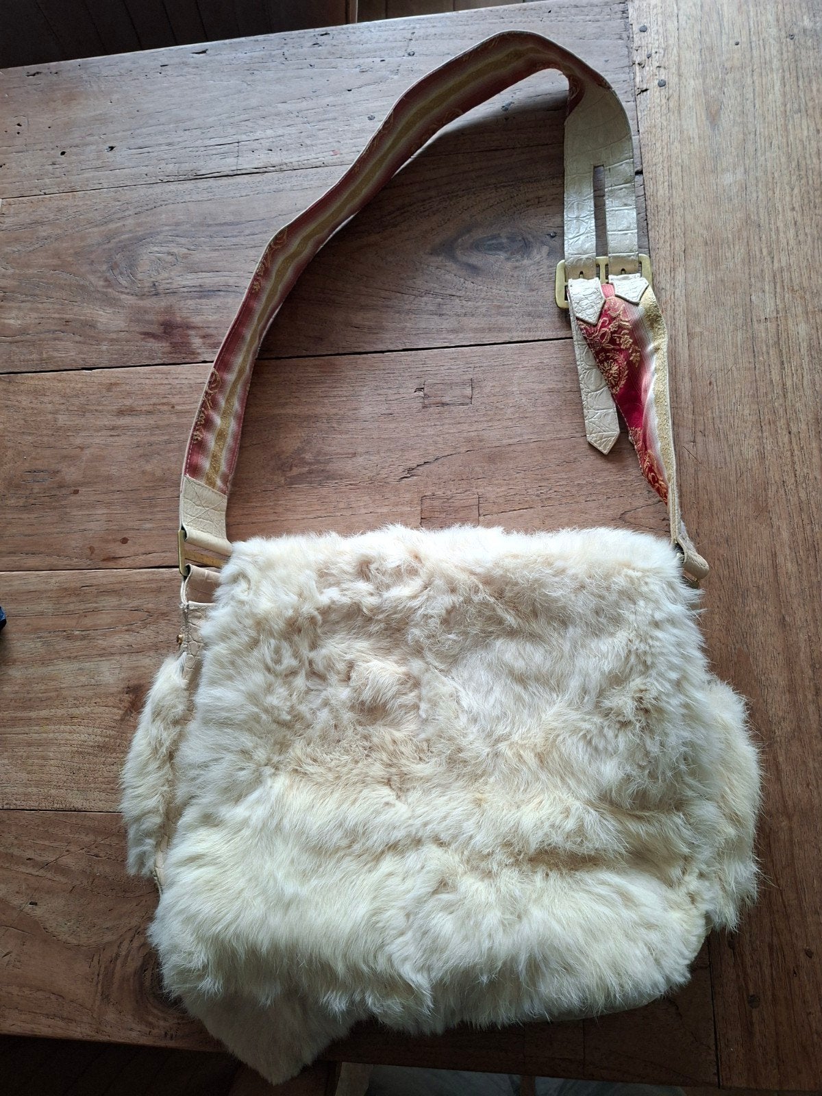 Chick on a Mission tas 40x28 cm, Sieraden, Tassen en Uiterlijk, Ophalen of Verzenden, Gebruikt, Beige, Schoudertasje