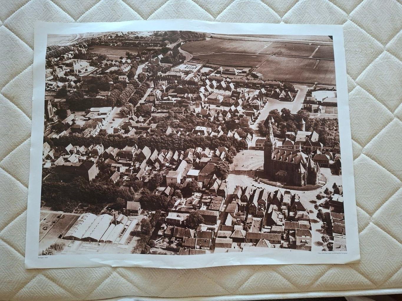 KLM aerocarto luchtfoto van Schagen 1939 ., Verzamelen, Ansichtkaarten | Nederland, Ophalen of Verzenden, 1920 tot 1940, Ongelopen