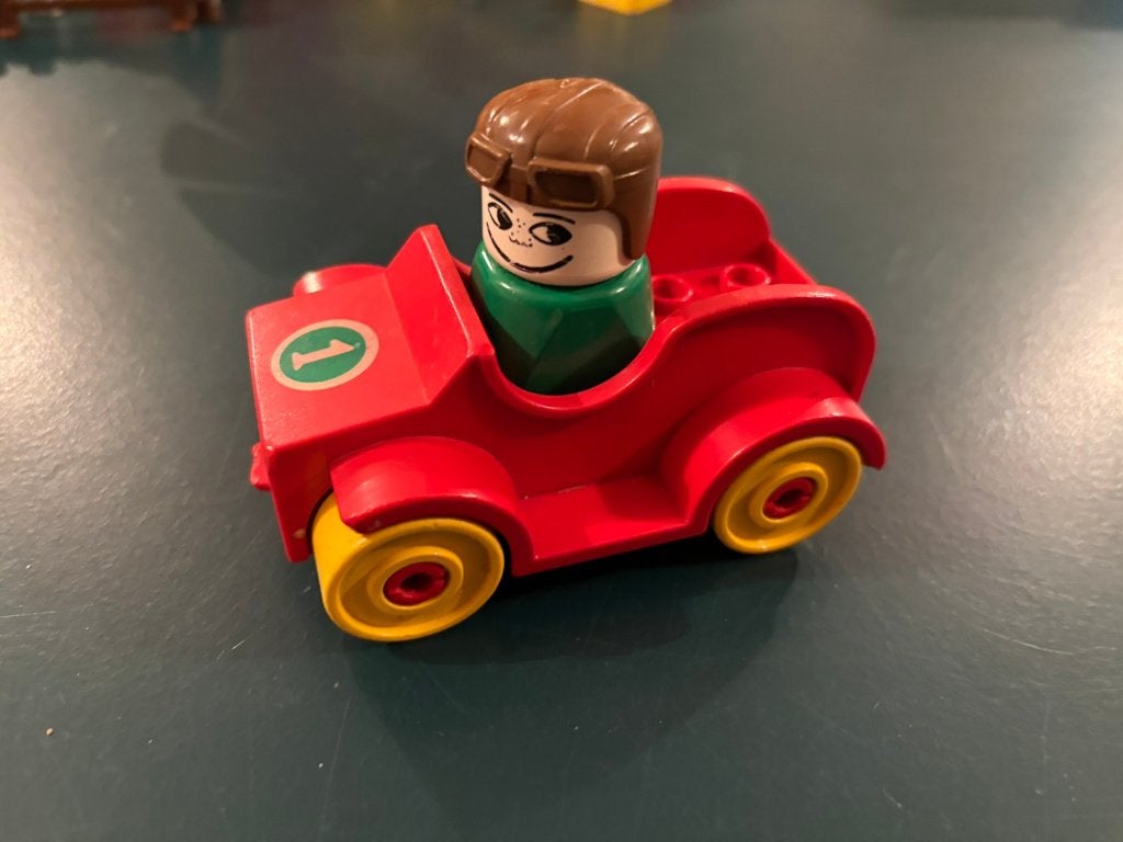 Lego duplo sport auto vintage 2620 zoals getoond!, Gebruikt, Overige thema's, Ophalen of Verzenden, Compleet