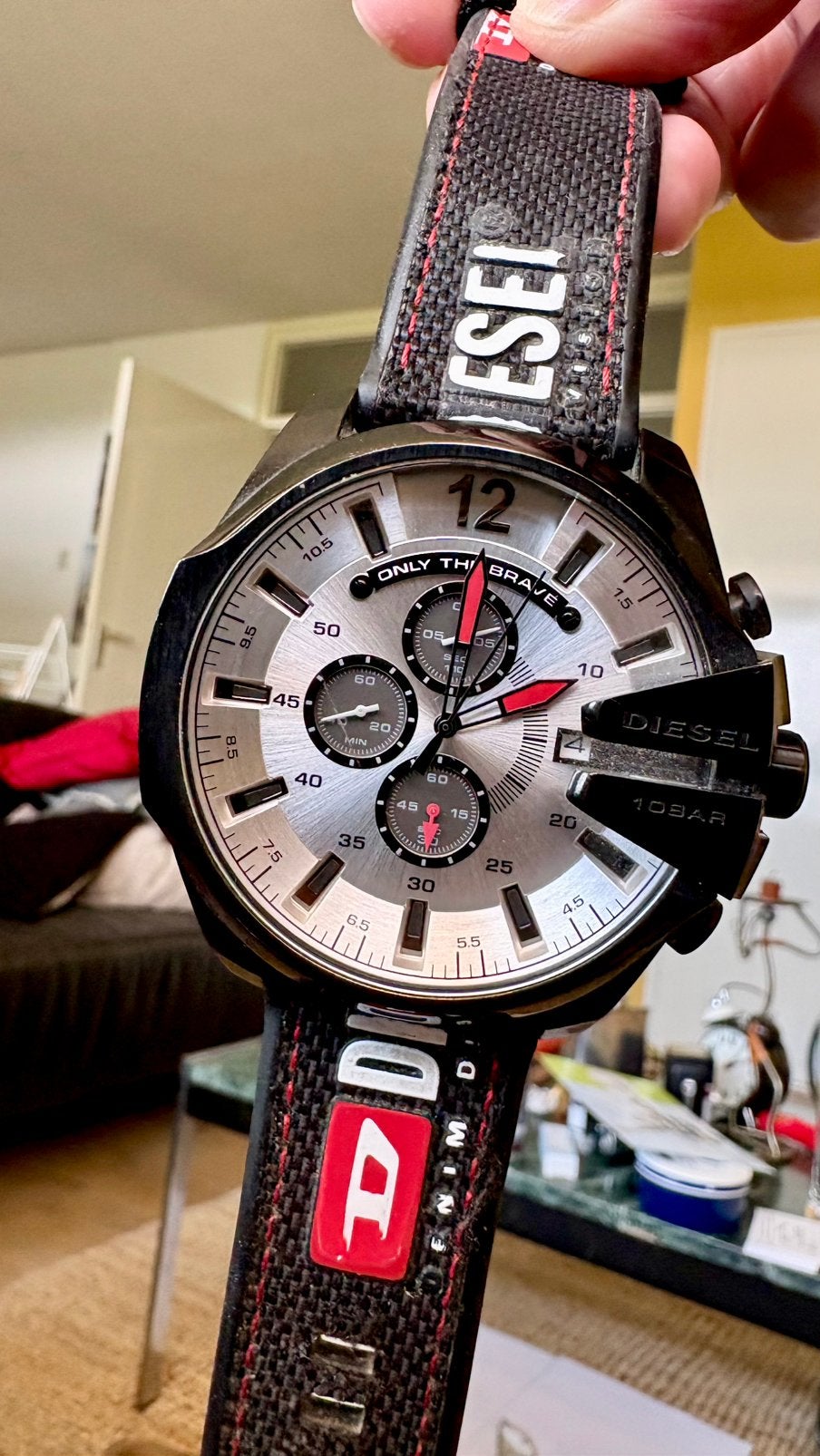 2x Diesel Mega Chief horloge, Sieraden, Tassen en Uiterlijk, Horloges | Heren, Overige merken, Staal, Polshorloge, Overige materialen
