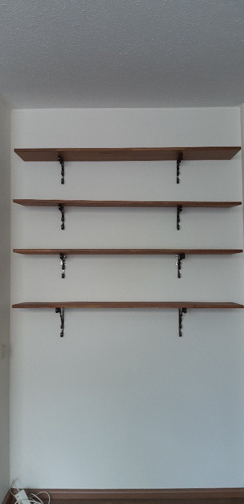 Wandrek voor boeken en/of decoratie, Huis en Inrichting, Kasten | Wandmeubels, Ophalen, Met plank(en), Teakhout, Zo goed als nieuw